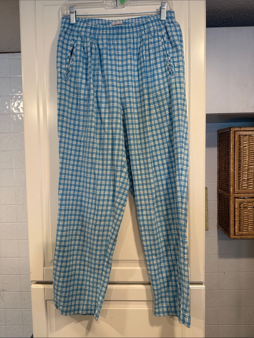 Napa valley Blue Plaid Casual Lounge Pants size 12 petite 7:21
